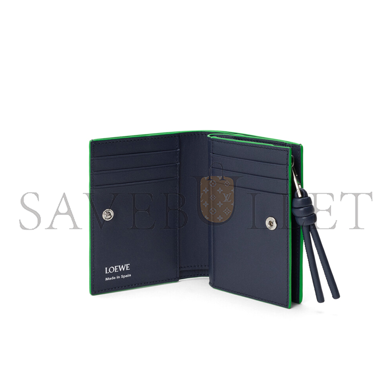 LOEWE KNOT COMPACT WALLET IN SHINY NAPPA CALFSKIN CEM1NCWX01 (11.4*8.5*3cm)